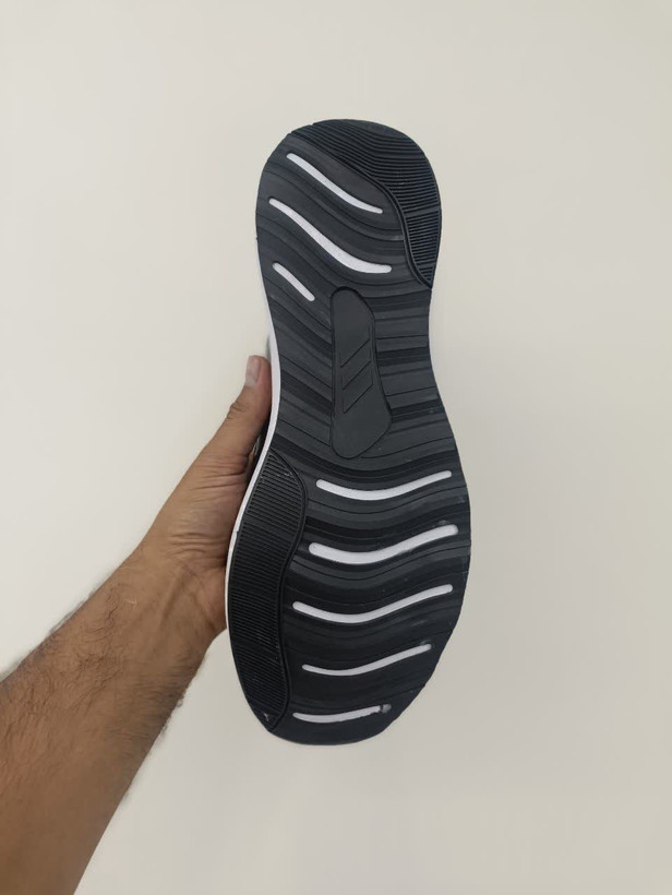کفش ورزشی مردانه مشکی بزرگ سایز با رویه مش و PVC کد 2307