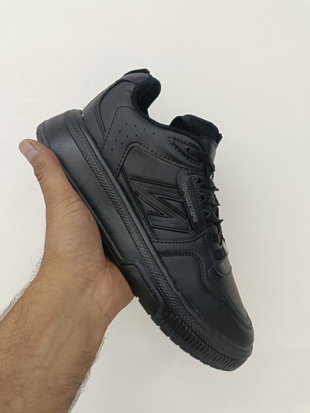 کفش مردانه مشکی با رویه فوم حولهای و زیره وارداتی کد 2313